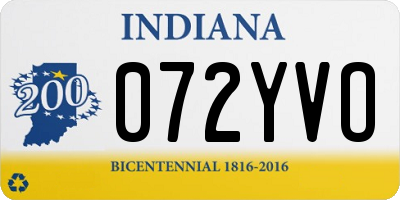 IN license plate 072YVO