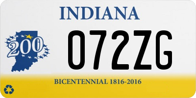 IN license plate 072ZG