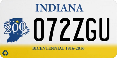 IN license plate 072ZGU