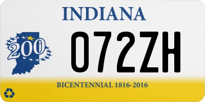 IN license plate 072ZH