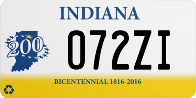 IN license plate 072ZI