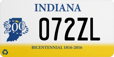 IN license plate 072ZL