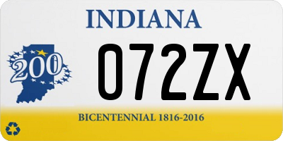 IN license plate 072ZX