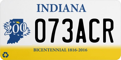 IN license plate 073ACR