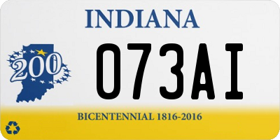 IN license plate 073AI