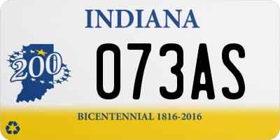 IN license plate 073AS