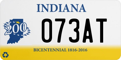 IN license plate 073AT