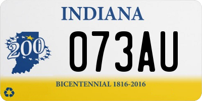 IN license plate 073AU