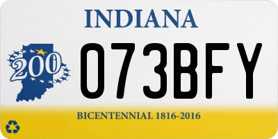 IN license plate 073BFY