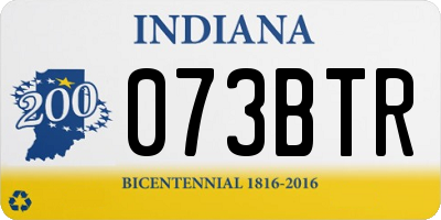 IN license plate 073BTR