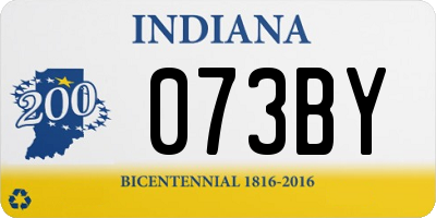 IN license plate 073BY
