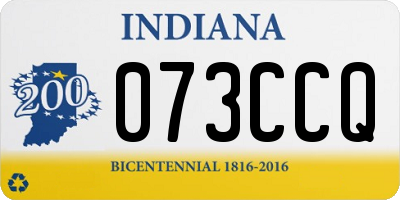 IN license plate 073CCQ