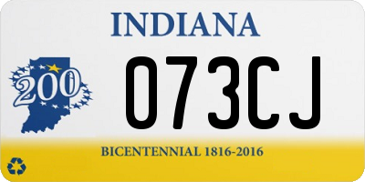 IN license plate 073CJ