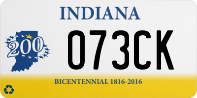 IN license plate 073CK