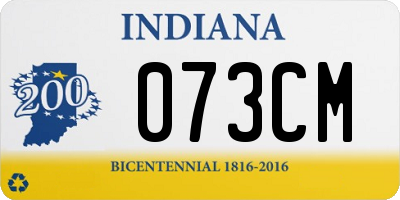 IN license plate 073CM