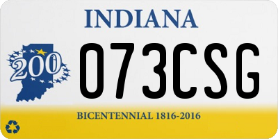 IN license plate 073CSG