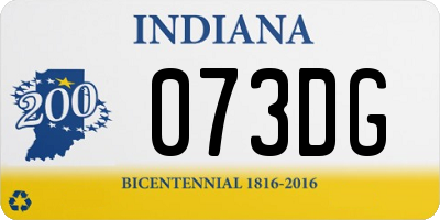 IN license plate 073DG