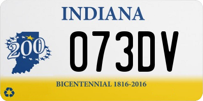 IN license plate 073DV