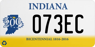 IN license plate 073EC