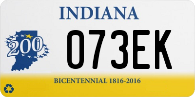 IN license plate 073EK