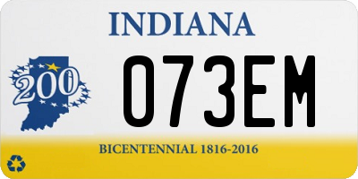 IN license plate 073EM