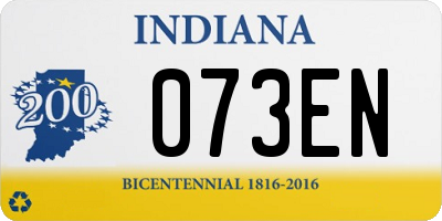 IN license plate 073EN