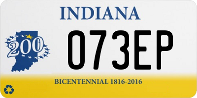 IN license plate 073EP