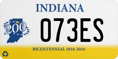 IN license plate 073ES