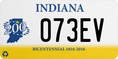 IN license plate 073EV