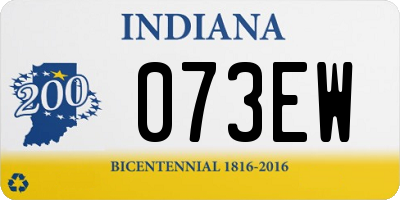 IN license plate 073EW