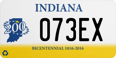 IN license plate 073EX