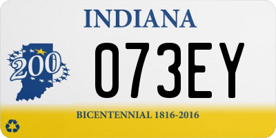 IN license plate 073EY