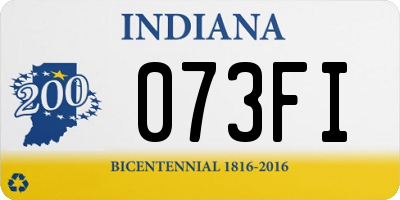 IN license plate 073FI