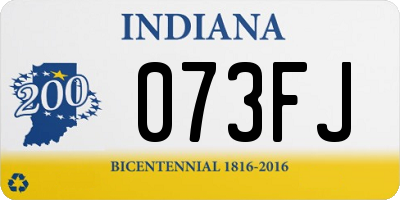 IN license plate 073FJ