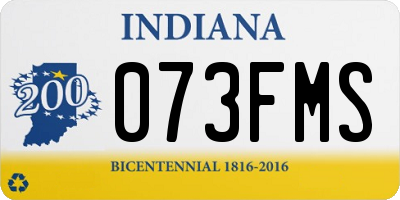 IN license plate 073FMS