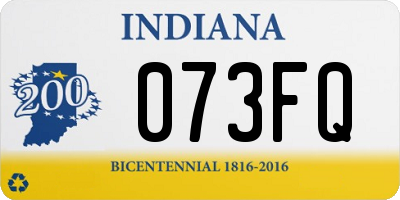 IN license plate 073FQ