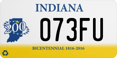 IN license plate 073FU