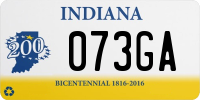 IN license plate 073GA