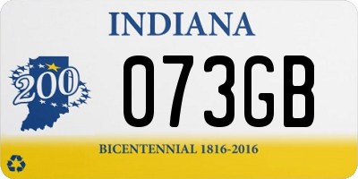 IN license plate 073GB