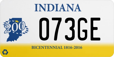 IN license plate 073GE