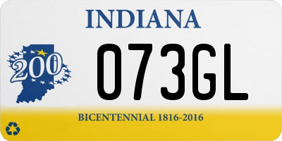 IN license plate 073GL