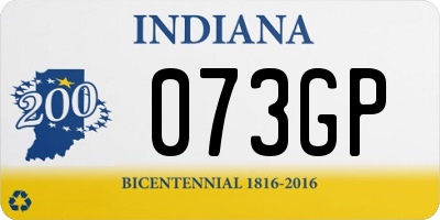 IN license plate 073GP