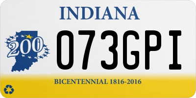 IN license plate 073GPI