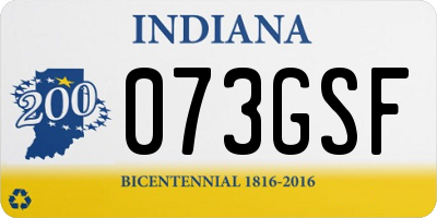 IN license plate 073GSF
