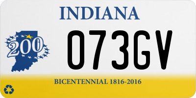 IN license plate 073GV