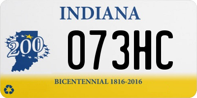 IN license plate 073HC