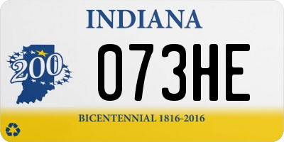 IN license plate 073HE