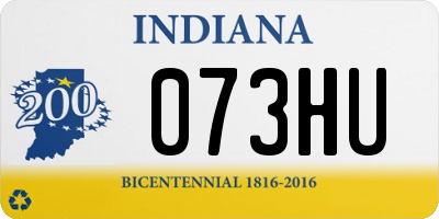 IN license plate 073HU