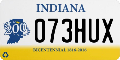 IN license plate 073HUX