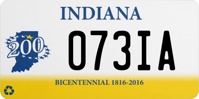 IN license plate 073IA